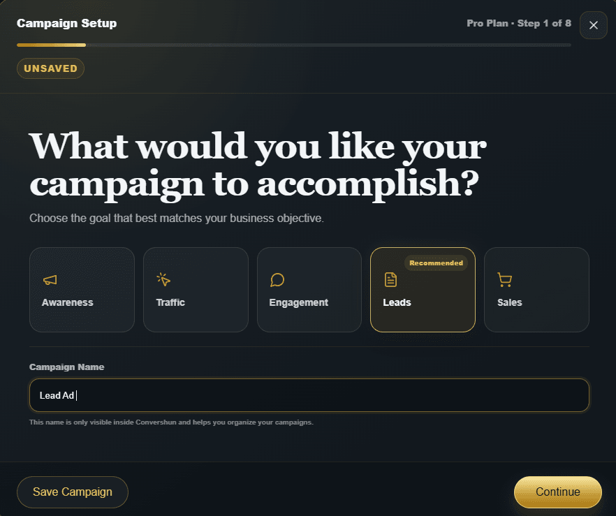 Convershun Campaign Builder